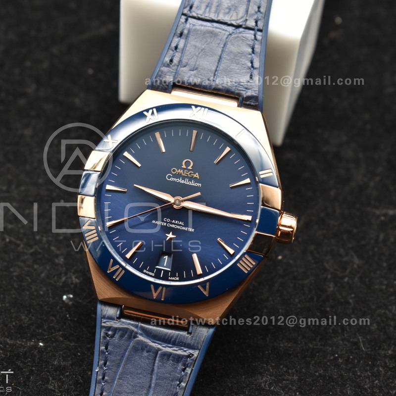Constellation Blue Ceramic YG VSF 1:1 Best Edition Blue Dial On Blue Gummy Strap A8900 Super Clone